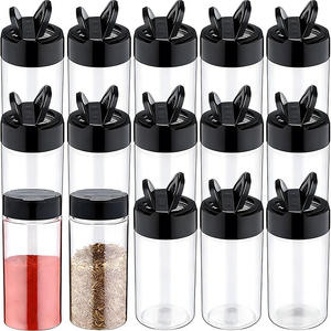 Bottiglie di Plastica Durevoli da 8oz per Spezie con Doppia Apertura, Ideali per Uso Ristorativo - Product Image 2