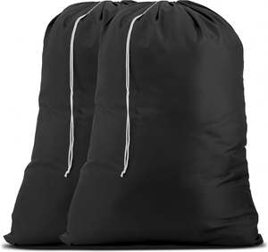 Sac à linge en polyester écologique avec cordon de serrage, robuste, capable de contenir jusqu'à trois charges, sac à poussière pour paniers à linge - Product Image 1