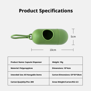 Boîte de rangement portable pour sacs à déjections canines avec distributeur LED intégré – Écologique - Product Image 4