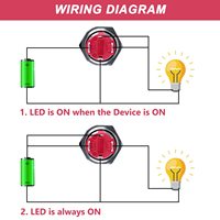 LED merah 16mm 12V 15A saklar tombol tekan logam terbuka untuk mobil laut