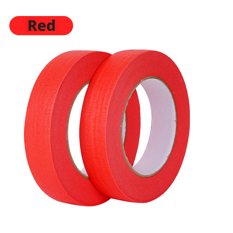 BLY Self-adhesive Masking Tape Roll Crepe Paper Rubber Decoration No Printing High Temperature Tape