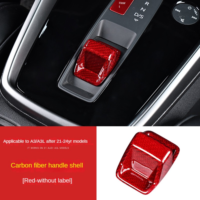 Coque de poignée en fibre de carbone Rouge