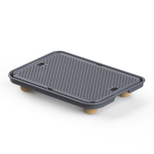 <b>Cat</b> Litter Mat Rectangle Plastic With Wooden Feet For <b>Cat</b> Use - Product Image 2