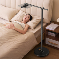Support de tablette roulant L68 pour dropshipping, avec roulettes en caoutchouc silencieuses, hauteur réglable jusqu'à 168 cm, support de sol en aluminium pour la maison 2026
