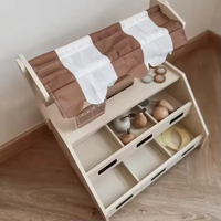 Jeu éducatif Montessori en bois, stand de marché, jeu de rôle pour enfants, mini stand de fruits |   caisse enregistreuse