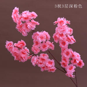 <span class=keywords><strong>Pas</strong></span> <span class=keywords><strong>Cher</strong></span> Vente en Gros Japonais Blanc Rose Soie Fleur De Cerisier Tiges Faux Sakura Fleur Branche Fleur De Cerisier Artificielle - Product Image 4