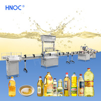 Línea de Llenado Automática HNOC para Aceite de Coco, Girasol y Oliva, Máquina de Llenado de Aceite de 6 Boquillas con Cinta Transportadora