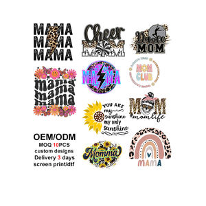 Vente en gros de la fête des mères maman maman Transferts Dtf Plastisol <span class=keywords><strong>Film</strong></span> transparent Sérigraphie personnalisée Conceptions de transfert de chaleur pour T-shirts - Product Image 4