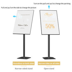 ป้ายโฆษณาอลูมิเนียมพร้อมฐานกันล้ม, ขาตั้งโปสเตอร์เปลี่ยนเร็วสำหรับการส่งเสริมการขายกลางแจ้ง, ลานจอดรถ, พื้นที่ลงทะเบียนงานอีเวนต์ - Product Image 3