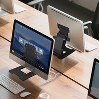 Support d'écran en métal noir Wearson VESA 75x75 100x100, support de bureau pour écran tactile LCD 24 pouces et PC tout-en-un