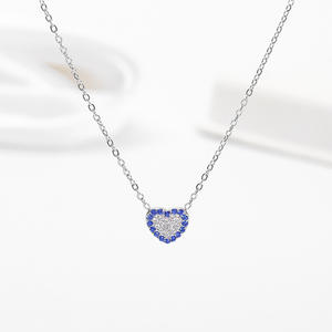 Hongtong, collares colgantes de joyería de moda para mujer de alta calidad con circonita brillante y ala en forma de corazón de acero inoxidable de alta calidad - Product Image 5