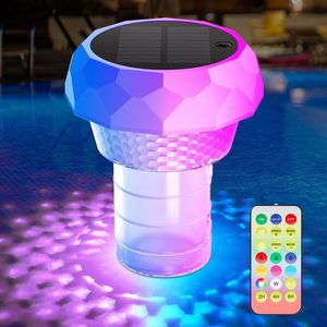 Lampe à eau flottante à LED solaire Lampe de fontaine de piscine de désinfection pour la décoration de paysage de cour Lampe d'ambiance de plongée - Product Image 2