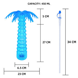 Vasos de Plástico con Forma de Palmera de Coco de 16 oz con Luces LED para Conciertos, Festivales, Discotecas, Bodas, Fiestas de Cumpleaños, Actividades al Aire Libre y <span class=keywords><strong>en</strong></span> la Playa - Product Image 6