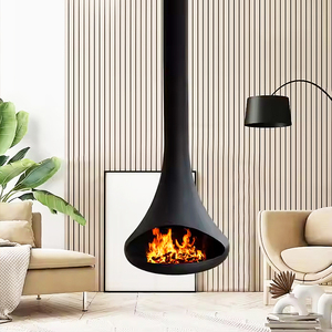 Cheminée suspendue autonome, à bois, électrique, à éthanol, atomisante, moderne, décorative, pour intérieur, avec fonction de chauffage - Product Image 3