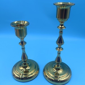French Vintage Gold <b>Candlestick</b> Metal Candle Holder Durable Home Decoration Wedding Prop - Product Image 4