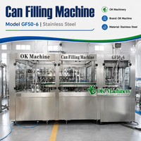 Machine de fabrication de boissons gazeuses M020 OK 50-6, ligne de mise en conserve de canettes métalliques de 330 ml, boissons, jus, boissons énergisantes