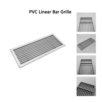 Grille de ventilation linéaire en PVC pour plafond, design moderne et durable, installation facile pour la ventilation des bâtiments de bureaux