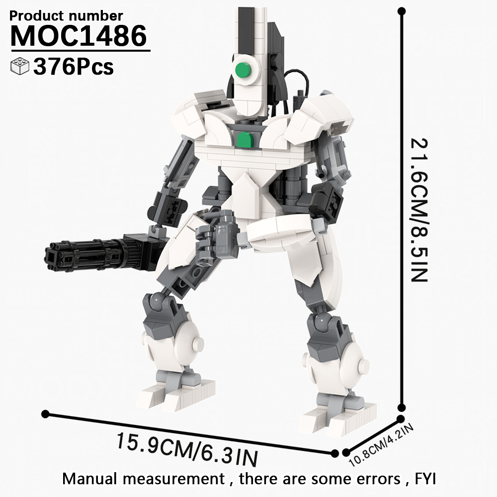 376pcs Super Titan Pencil Man Building Block Set For Kids - Diy Toy