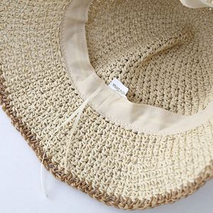 Chapeau de soleil d'été pour femme, casquette de plage, chapeau bob souple, chapeau de paille pliable au crochet - Product Image 6