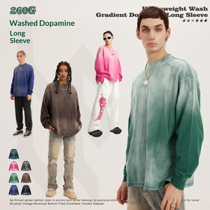 Camisetas de hombre OEM de 260 g/m² de algodón pesado, estilo oversize lavado, corte holgado con hombros caídos y cuello redondo para streetwear - Product Image 3