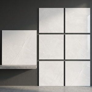 Satuario Italian 800x800mm Glossy Glazed Porcelain Floor Tiles Premium White Marble Look Finish - Product Image 6