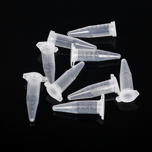 Tubos de centrífuga de plástico con fondo puntiagudo y tapa de rosca graduada para uso en laboratorio - Product Image 3