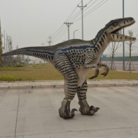 Raptor Dinosaurus Kostuum Verborgen Beenontwerp Licht Flexibel Aanpasbaar Realistisch Velociraptor Binnen Buiten Openbare Tuin Evenement
