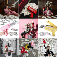 JINDY Pistolet lance-billets électrique pour décoration de mariage, accessoire de fête, canon à billets en plastique, jouet de fête