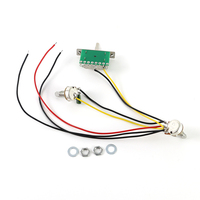 Boutons de commande métalliques pour guitare électrique avec interrupteur 5 voies, prise jack, accessoires de câblage pour instruments à cordes