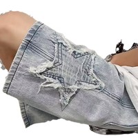 Shorts en jean tissé mi-nylon et coton coupe droite pour homme, style décontracté, délavé clair, vintage, style américain, ambiance urbaine, 300g