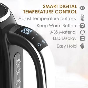 Smart Cordless Electric <b>Kettle</b> <b>Temperature</b> <b>Control</b> Stainless Steel Design Keep Warm Function for Household Hotel Use Modern - Product Image 6