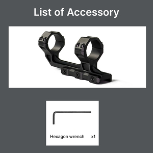 Support de lunette BANGBANG - Support de lunette cantilever pour tube de 30 mm, hauteur centrale de 1,5 po pour optique extérieure (noir) - Product Image 6