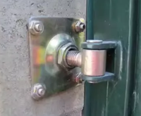 Charnière de portail robuste réglable à fixation murale avec plaque de base en acier galvanisé pour portail battant