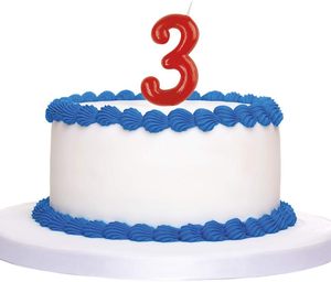 Vela de Cumpleaños <span class=keywords><strong>Dekora</strong></span> Número 3 Sin Aroma Hecha en China - Product Image 2