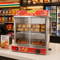 Machine à cuire les hot-dogs et à réchauffer les pains, 60L, électrique, certifiée CE, pour les petites entreprises, avec fonctionnement continu