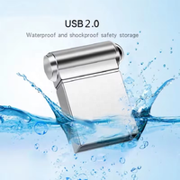 Flashdisk USB Mini Logam Custom Logo 1GB 2GB 4GB 8GB 16GB 32GB 64GB USB 2.0 Pen Drive Hadiah Promosi