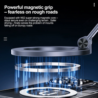Support de téléphone magnétique pliable Boneruy X79Z pour voiture, support de téléphone à ventouse pour rotation à 360 degrés, flexible