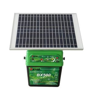 Électrificateur de clôture solaire, contrôleur de clôture électrique pour animaux, 5 j avec panneau solaire, alimenté pour le bétail - Product Image 1