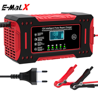 Chargeur de batterie 1206-Z pour voiture et moto, charge rapide 12V 6A, chargeur de batterie intelligent à impulsions pour réparation complète