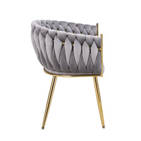 Chaise de salle à manger contemporaine, mobilier d'intérieur, chaises de salle à manger en velours