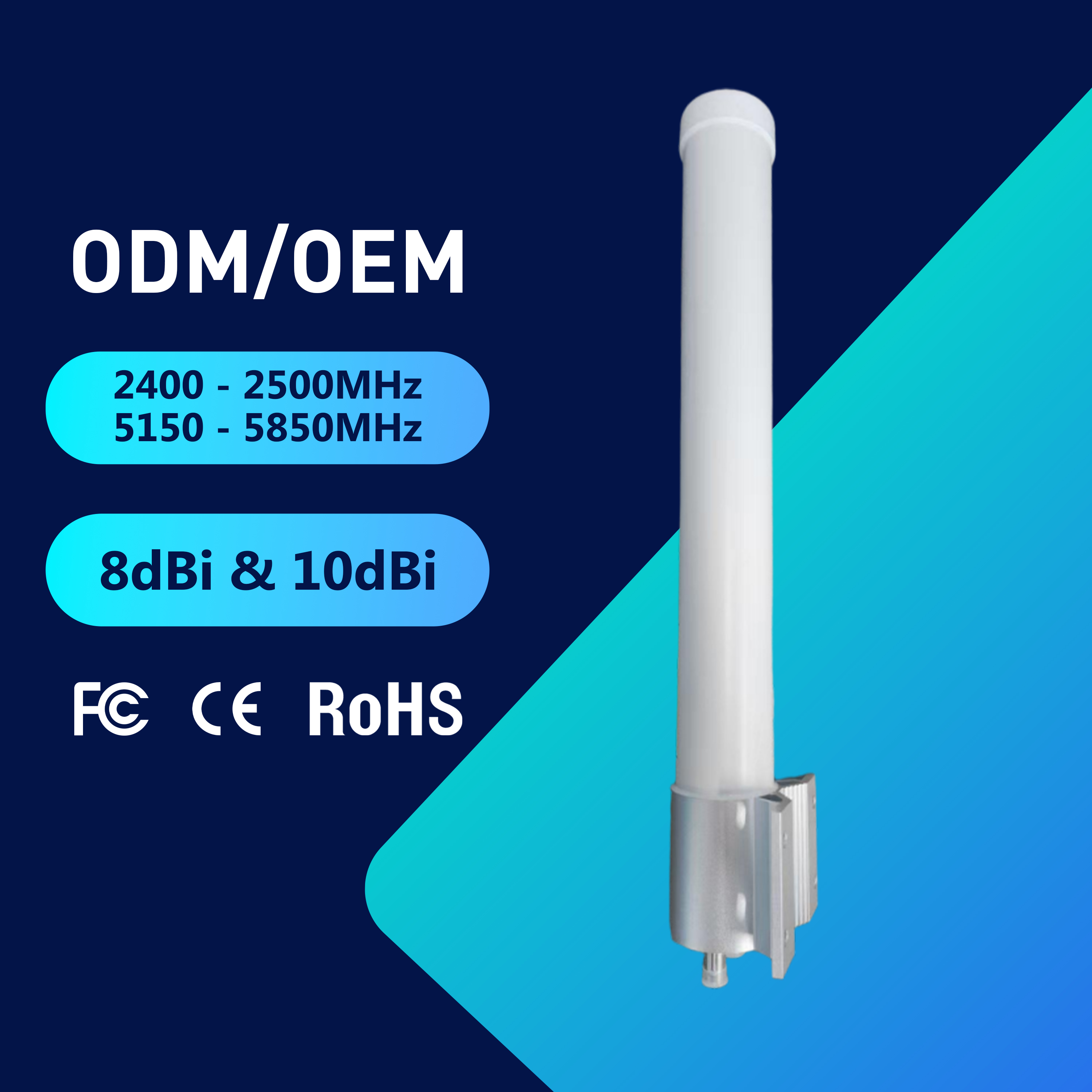 12dBi Gain Wide Range Outdoor 2.4GHz & 5GHz Multi-Band WiFi Directional Panel Antenna - China