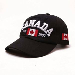 Casquettes de baseball en coton à 6 panneaux de qualité supérieure, personnalisées avec le drapeau du Canada brodé en 3D, vente en gros pour les fabricants - CANADA - Product Image 1