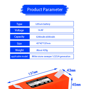 Batteria al Litio 14.4v <span class=keywords><strong>5200mAh</strong></span> per Robot Aspirapolvere Xiaomi 1s/2s S50 S51 Batteria al Litio Roborock - Product Image 6