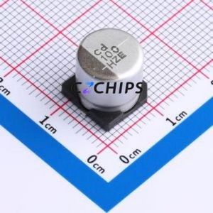 Condensateur électrolytique en aluminium SMD EMZE500ADA101MJA0G, SMD, D10xL10mm 100uF 20% 50V 670mA-100kHz - Product Image 1
