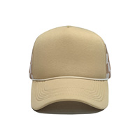 Gorra Trucker de Espuma Lisa al por Mayor, Gorra de Malla de Poliéster Ajustable de 5 Paneles de Alta Calidad Personalizada para Hombres y Mujeres