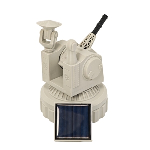 Robot jouet de divertissement monté sur véhicule, imprimé en 3D en PLA, alimenté à l'énergie solaire, pour enfants, télécommande, marque Elanby, noir/blanc - Product Image 4