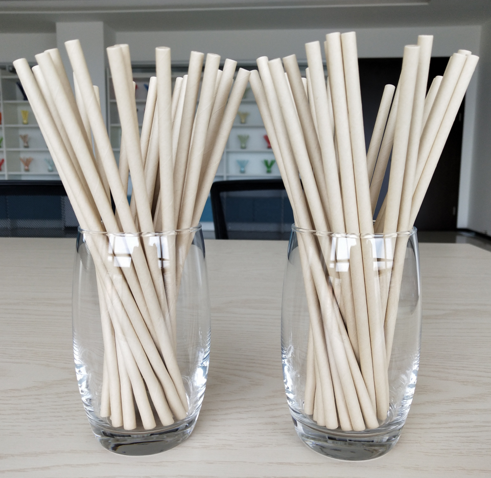 Eco Friendly 100% Biodegradable Disposable Paper Straw Durable & Waterproof Natural/White Drinking Straw for Bubble Tea