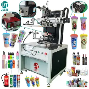 Semi automatic cup screen printing machine manual plastic cups print high speed bottle tube mug 2 4 6 color cup screen printer