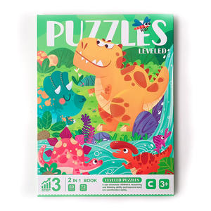 Puzzle nivelé pour bébés de 36 + <span class=keywords><strong>mois</strong></span> 69 pièces puzzles de dinosaures en carton casse-tête magnétique Vente en gros pas cher - Product Image 2