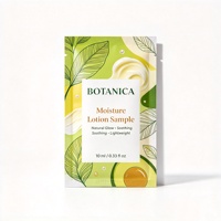 Sachet d'essai vide personnalisé avec logo, scellé sur trois côtés, anti-humidité, mat VMPET 3ml pour échantillon de crème visage et écran solaire